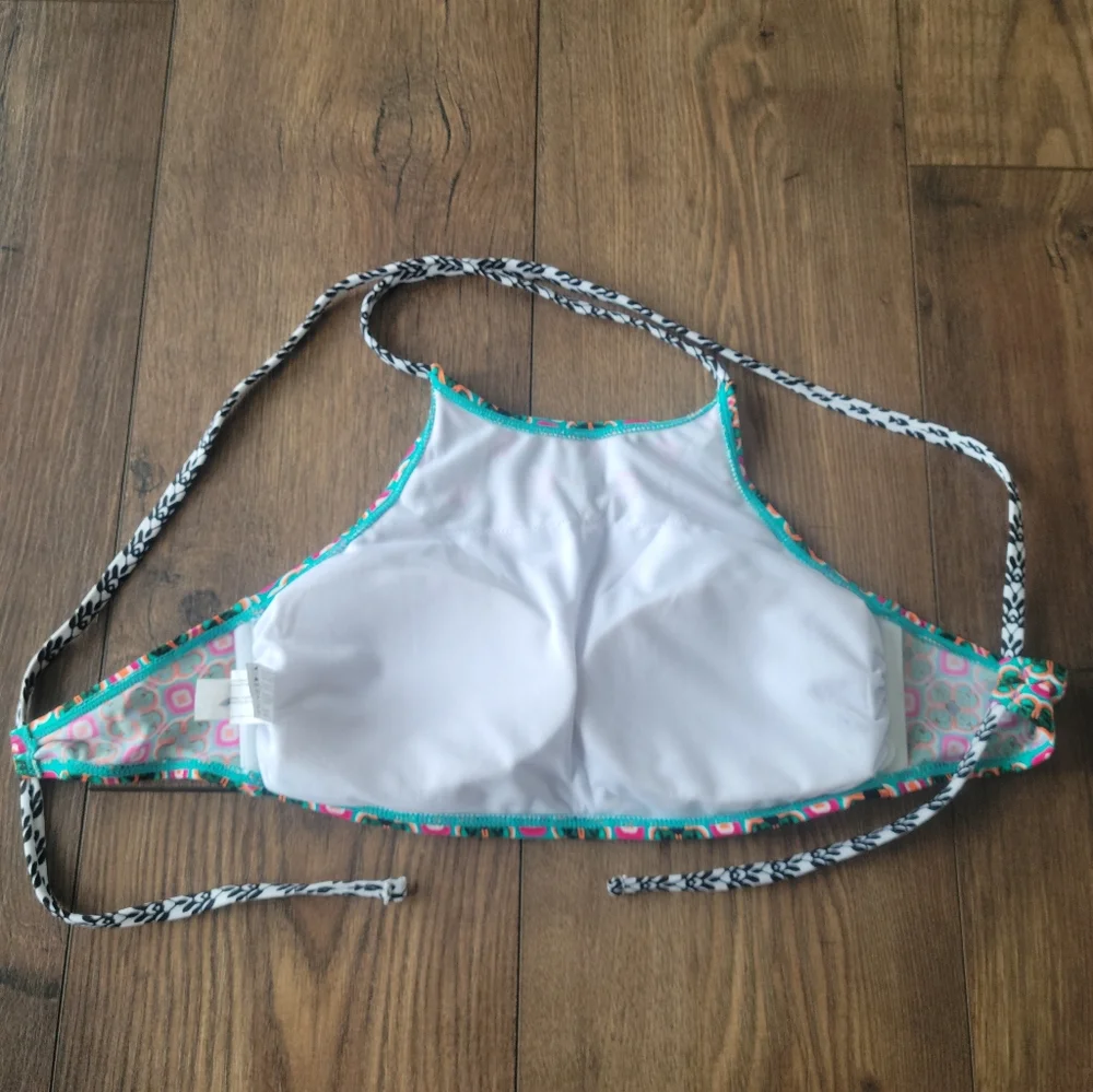 Altar'd State Vintage Inspired Halter Bikini Top Boho Festival Crop small